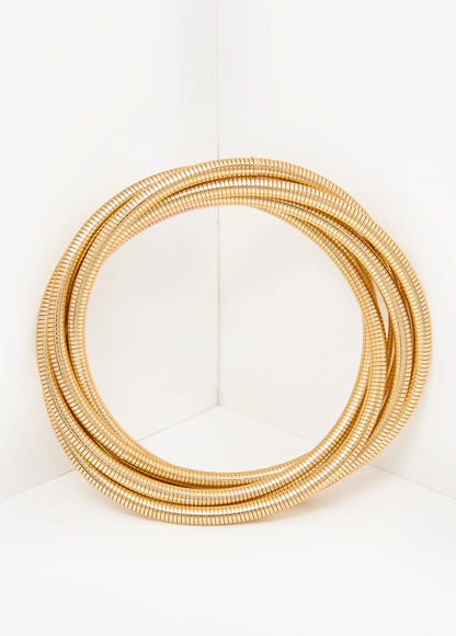 Twisted Omega Gold Tone Bracelet