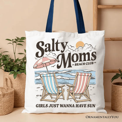 Salty Moms Beach Club Tote Bag