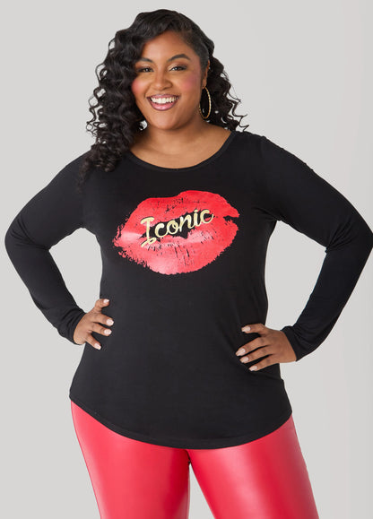 Iconic Glittered Graphic Tee