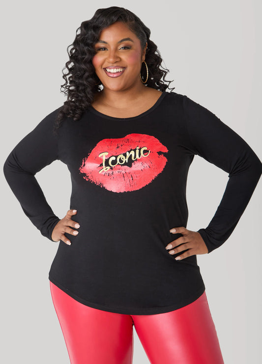 Iconic Glittered Graphic Tee