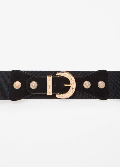 Faux Suede Stretch Belt