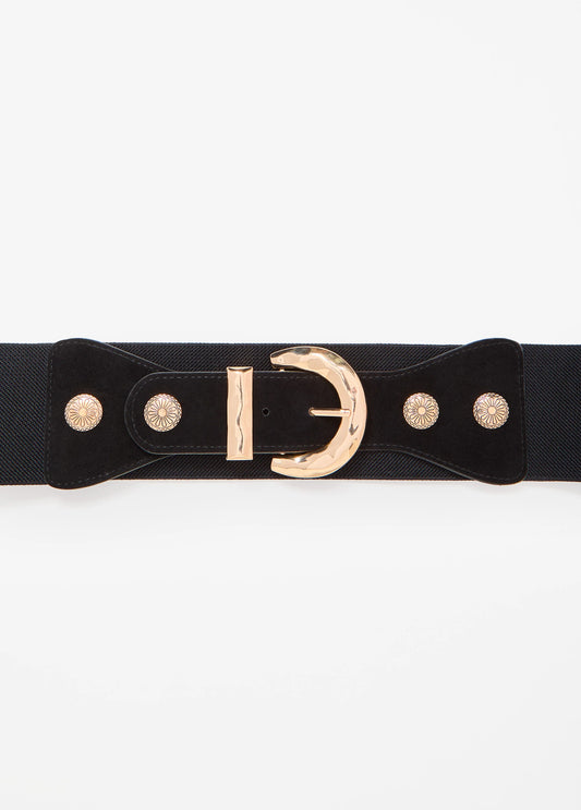 Faux Suede Stretch Belt