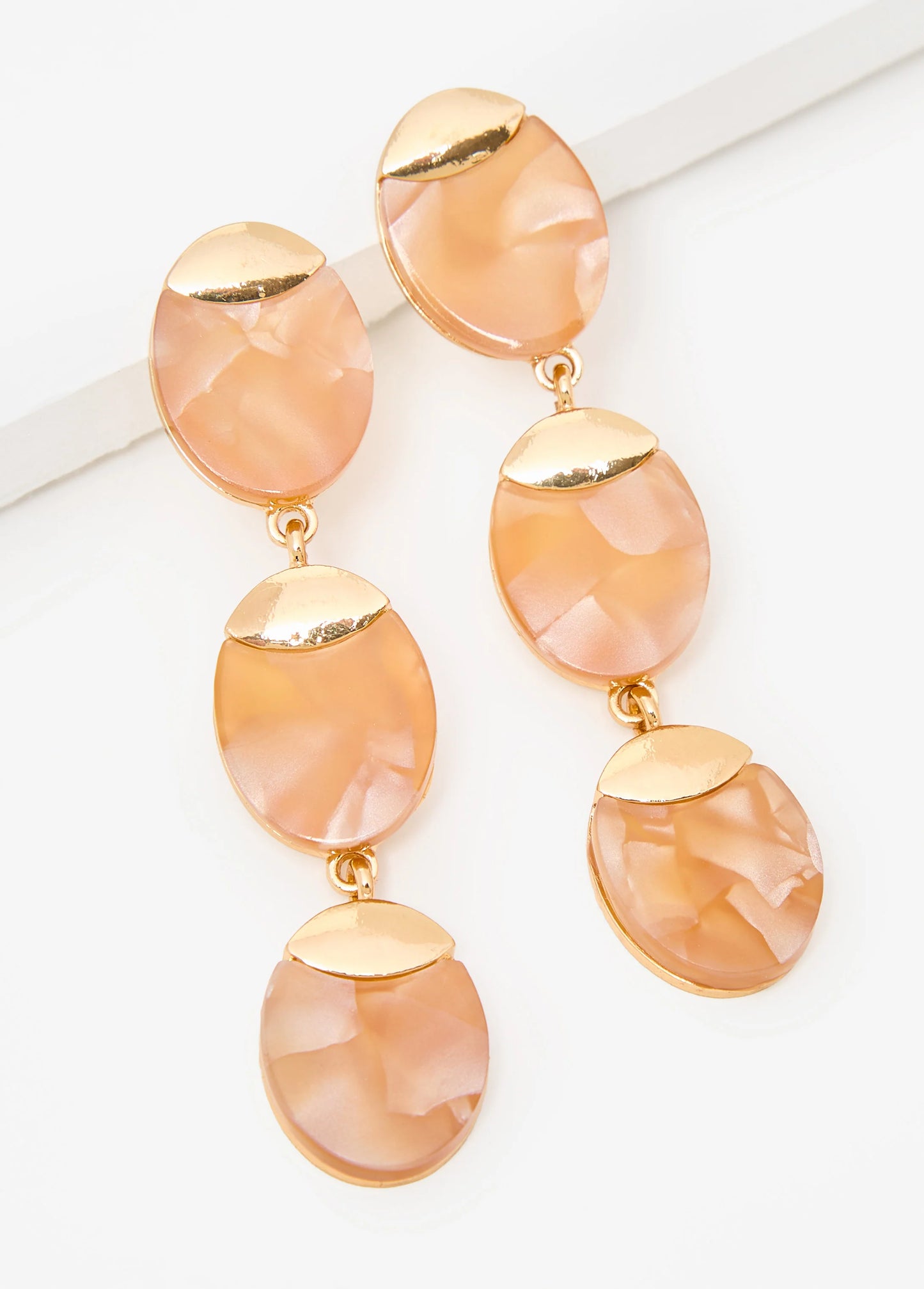 Marbled Stone Drop Earrings
