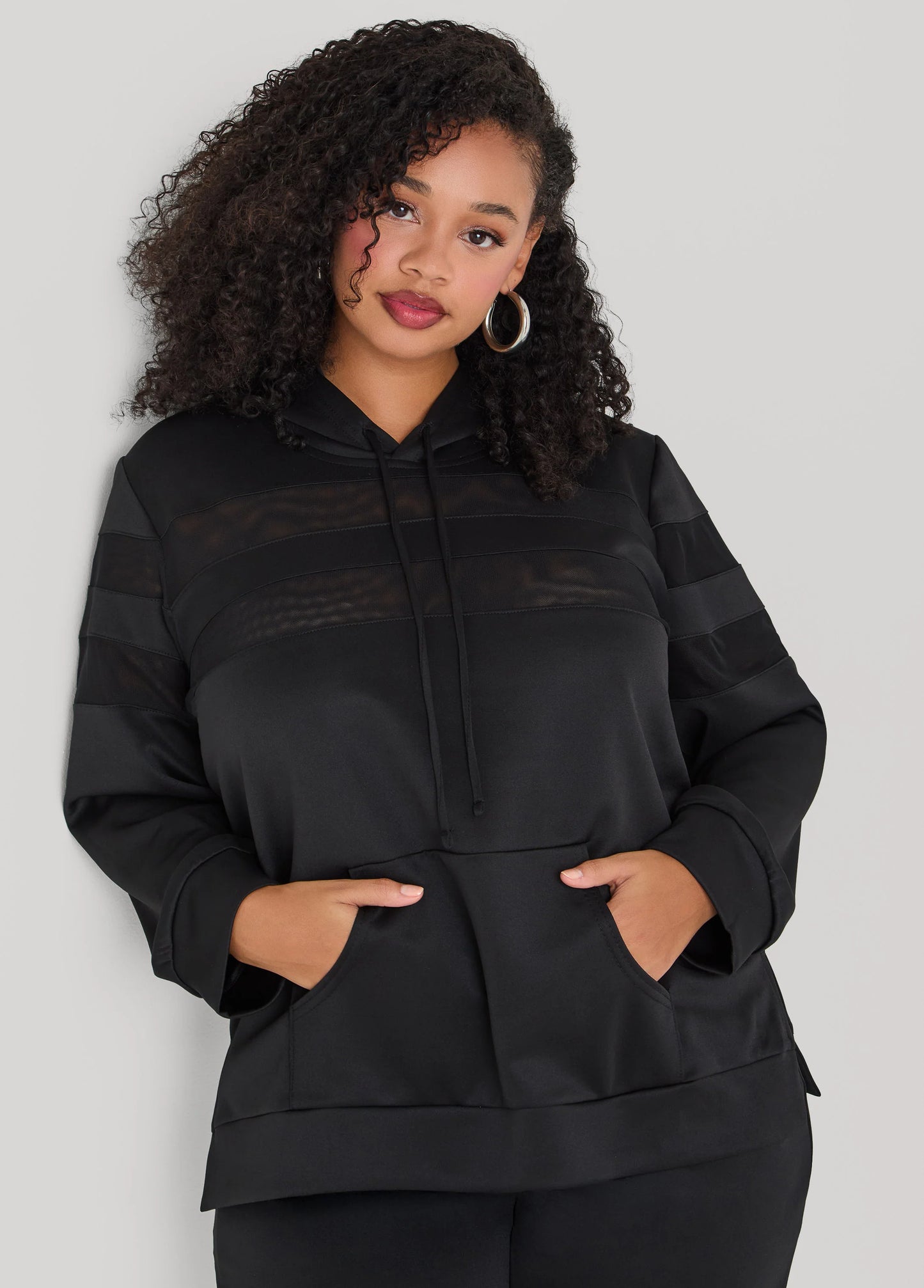 Mesh Paneled Hoodie