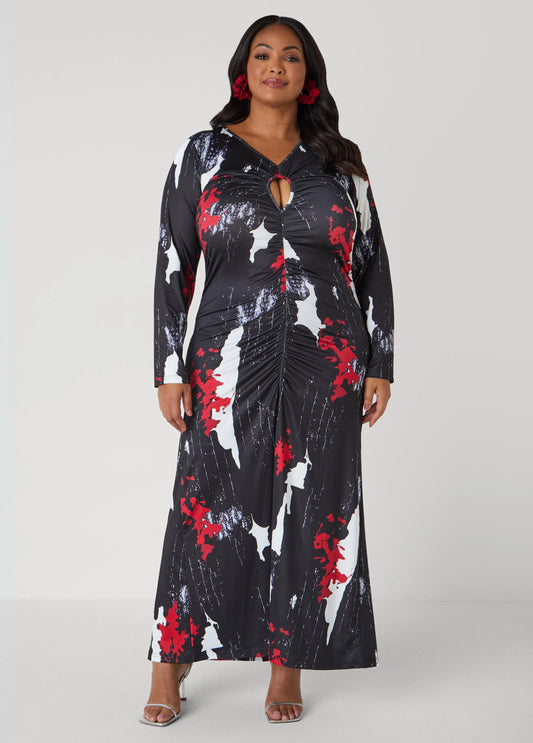 Tall Cutout Abstract Maxi Dress