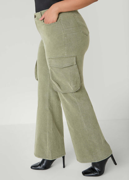 High Waist Cargo Jeans