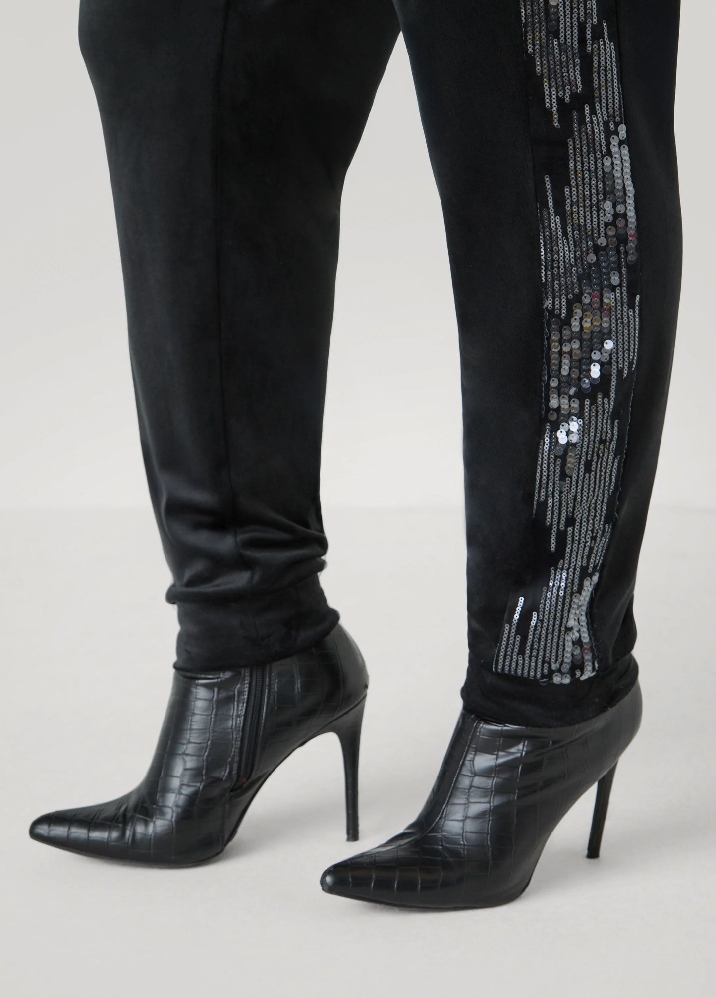 Sequined Velour Joggers