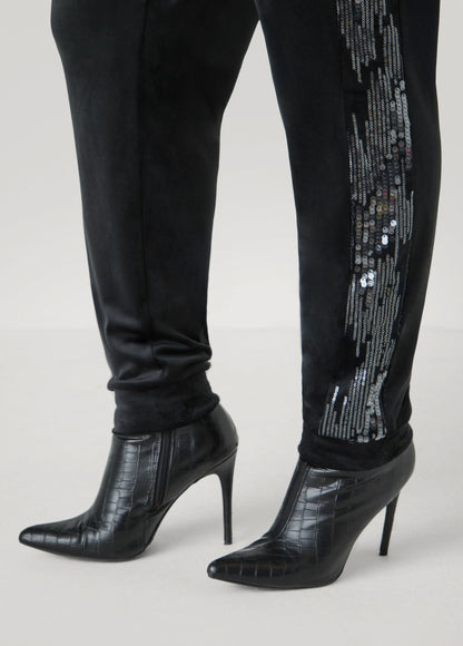 Sequined Velour Joggers