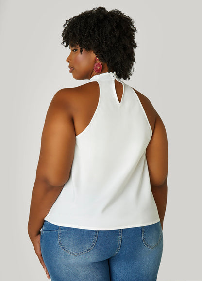 Satin Cowl Neck Top