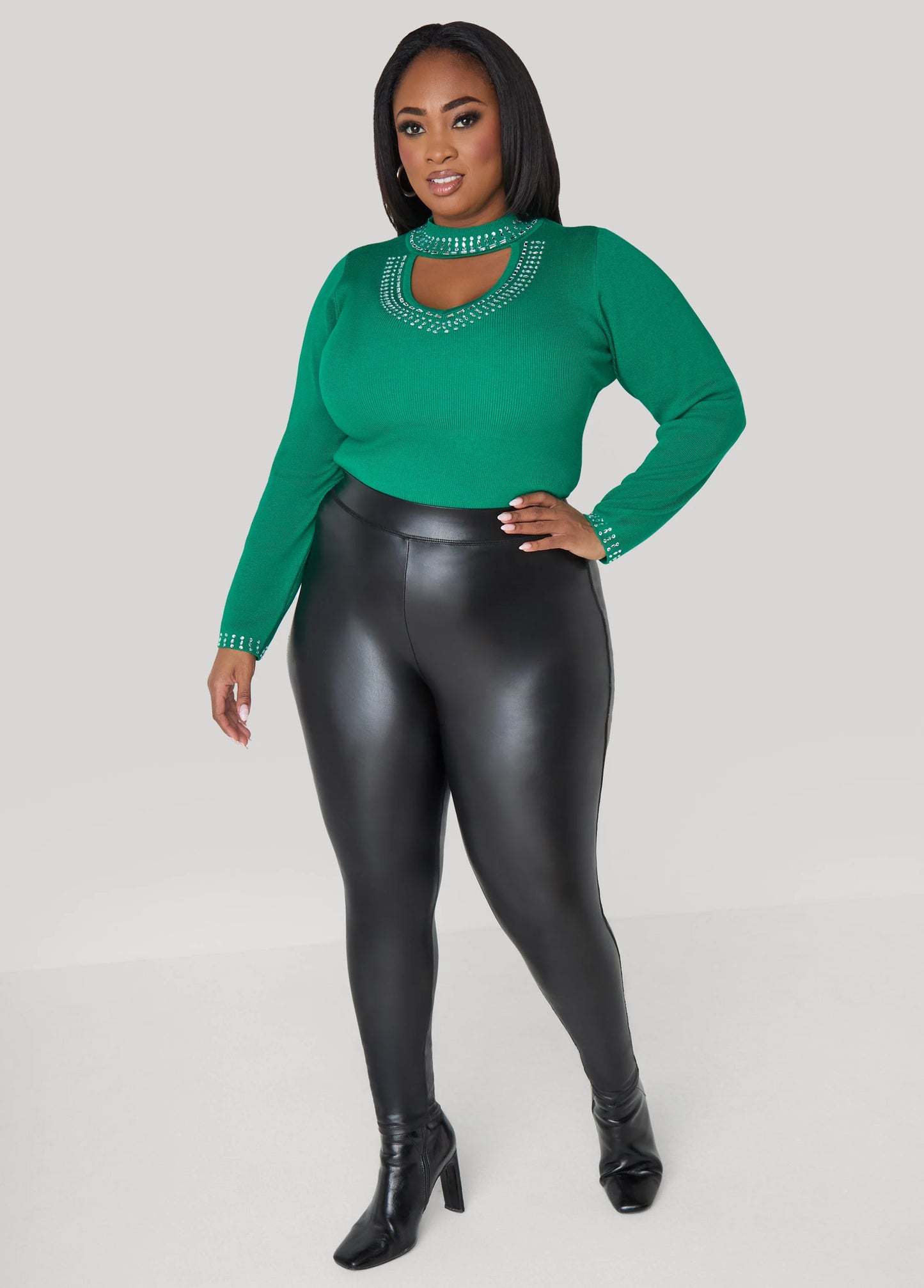 Crystal Cutout Sweater