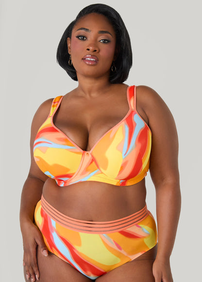 Watercolor Plunge Butterfly Bra