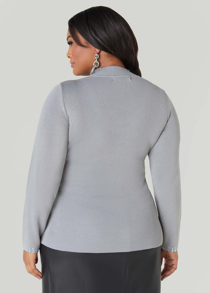 Crystal Cutout Sweater