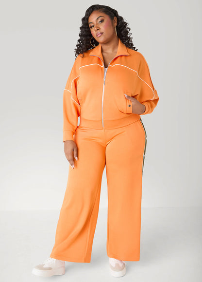 Snap Detailed Jersey Track Pants