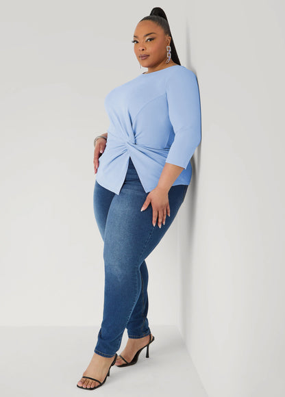 Knotted Boat Neck Top