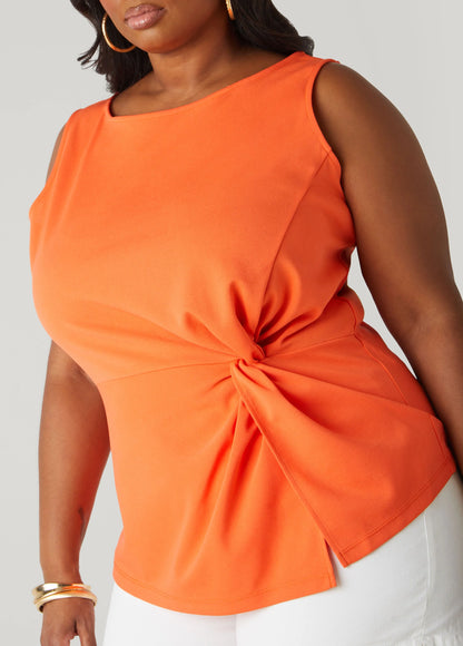 Knotted Split Front Top
