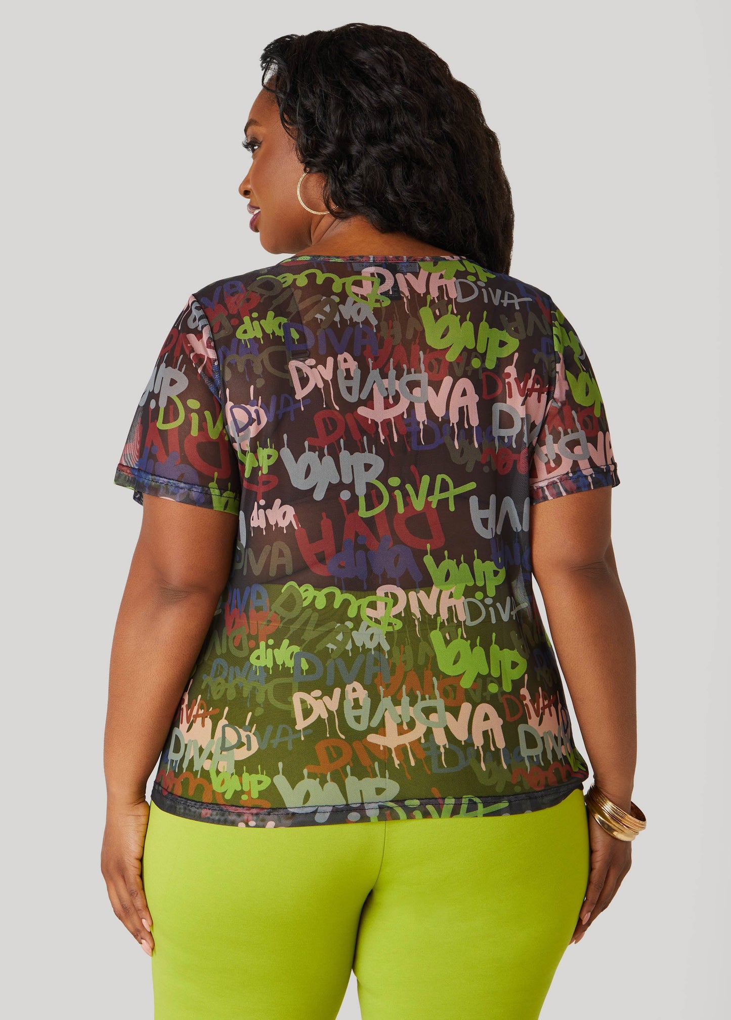 Printed Mesh Tee