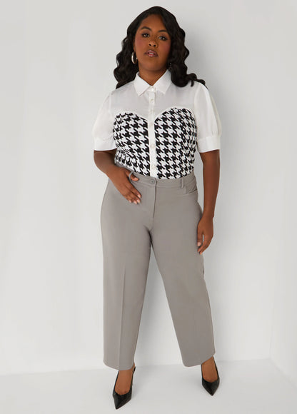 High Rise Ponte Trousers