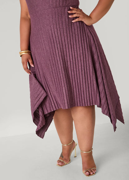 Asymmetric Pleated Skirt