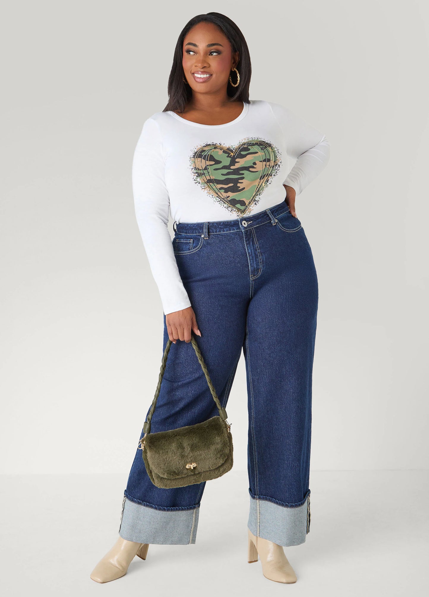 Camo Heart Graphic Tee