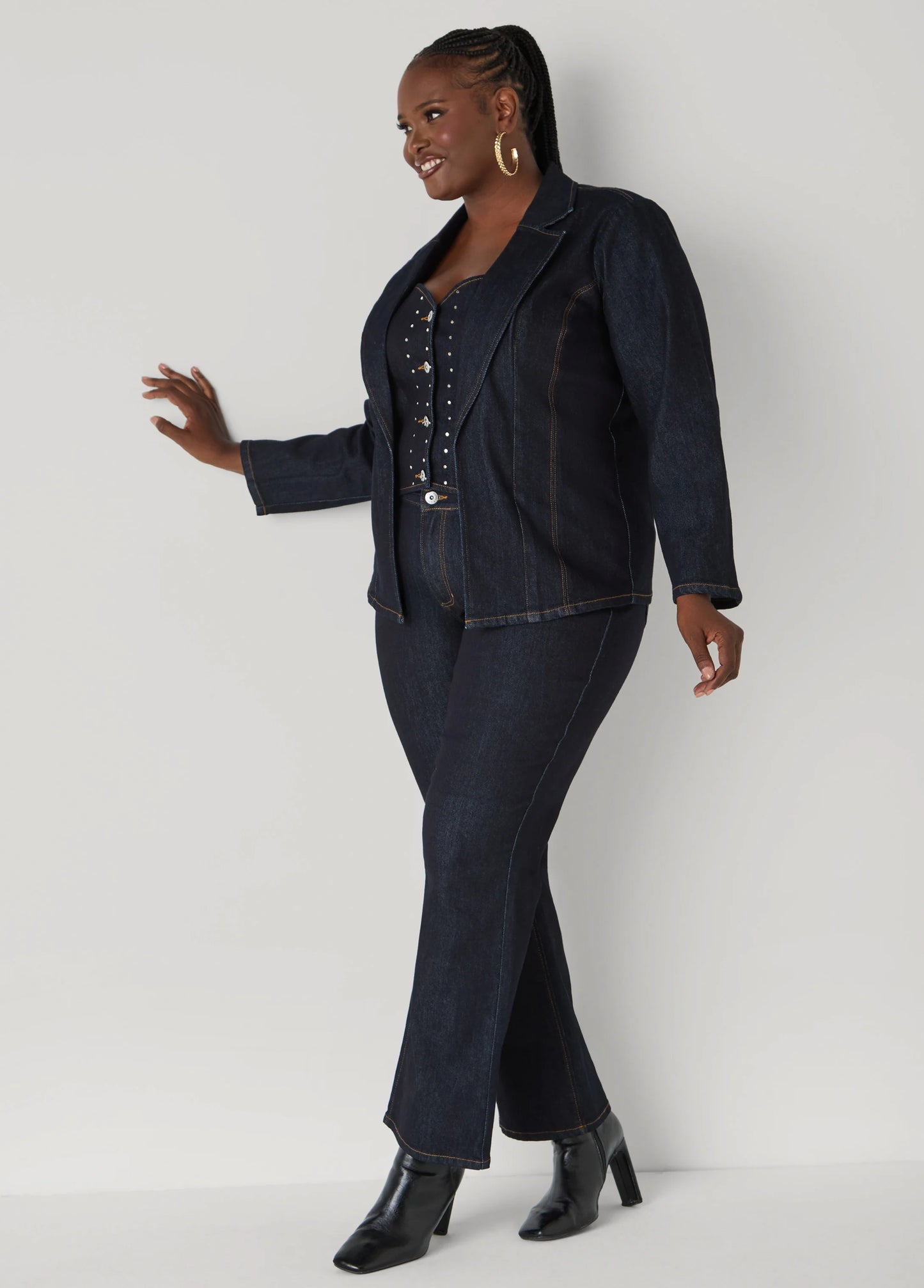Studded Straight Leg Jeans