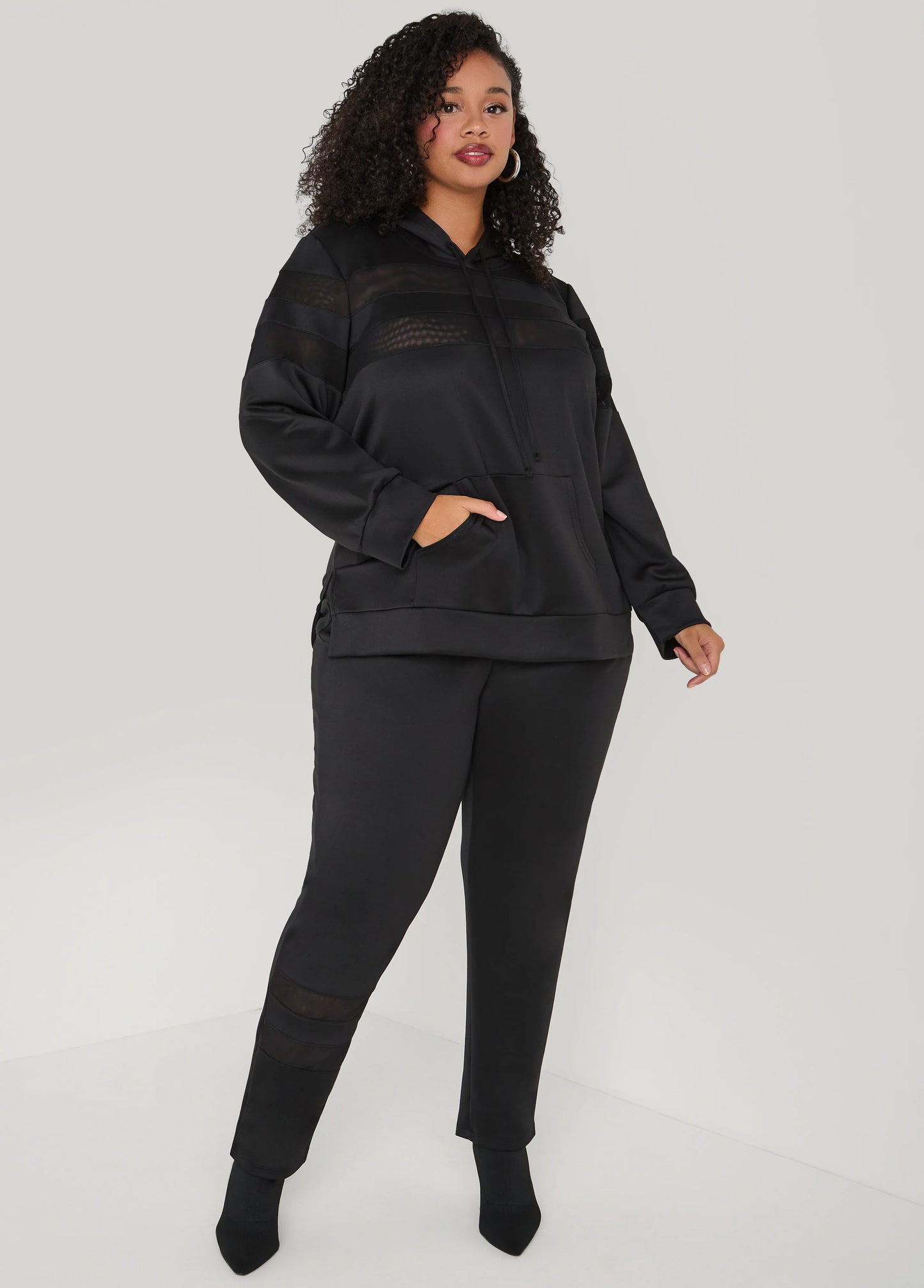 Mesh Paneled Track Pants