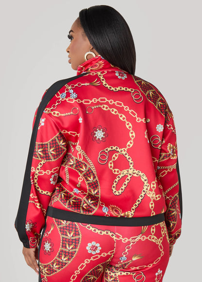 Status Print Track Jacket