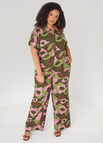 Zip Front Camo Shirt
