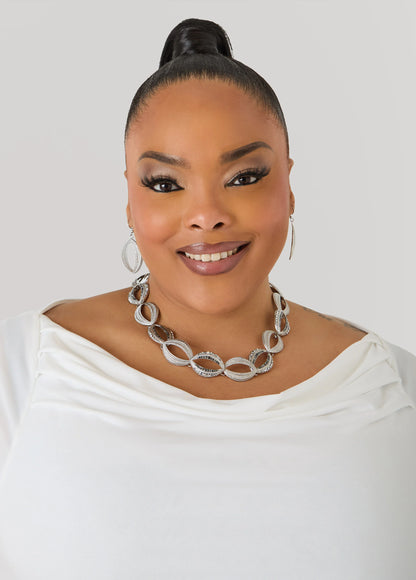 Ruched Cowl Neck Top