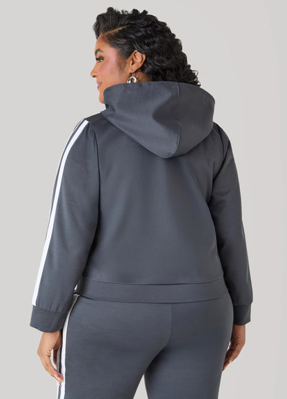 Striped Drawstring Hoodie