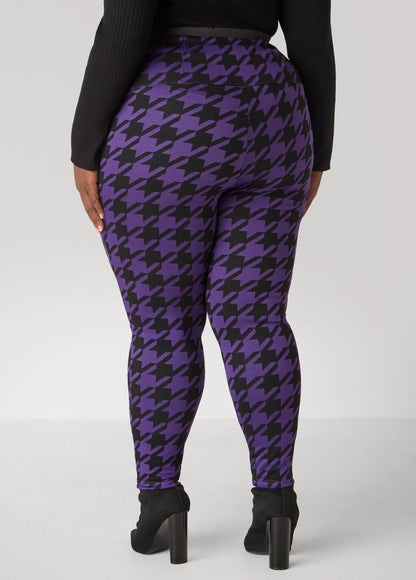 High Waist Houndstooth Leggings