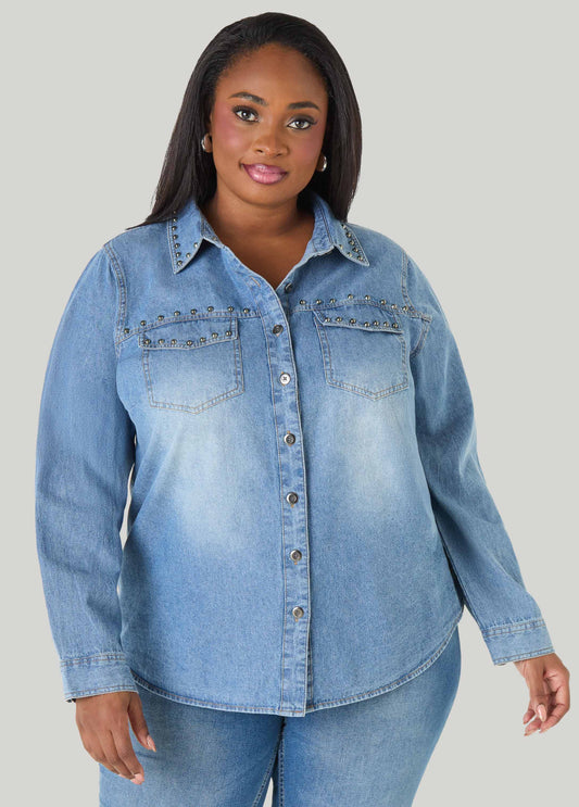 Studded Denim Shirt