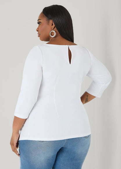 Knotted Boat Neck Top