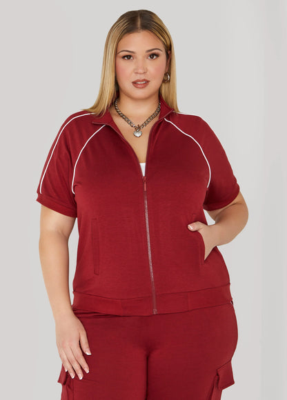 Piped French Terry Jacket