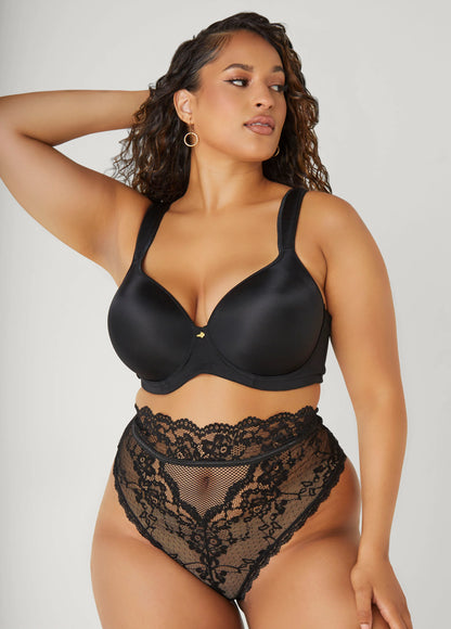 High Waist Cutout Lace Thong