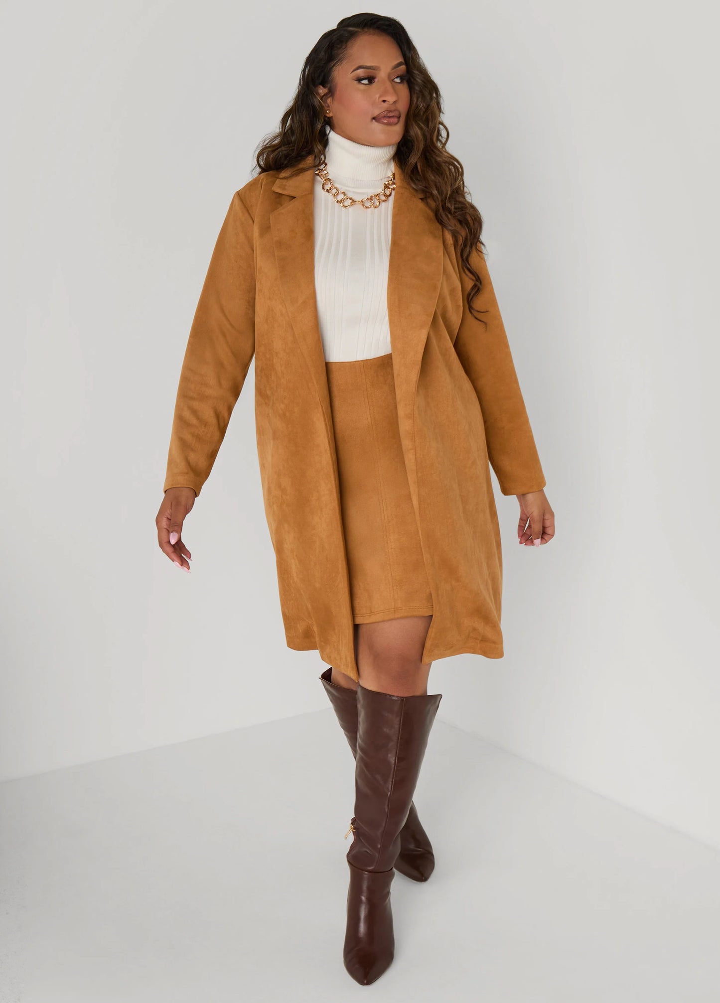 Faux Suede Mini Skirt
