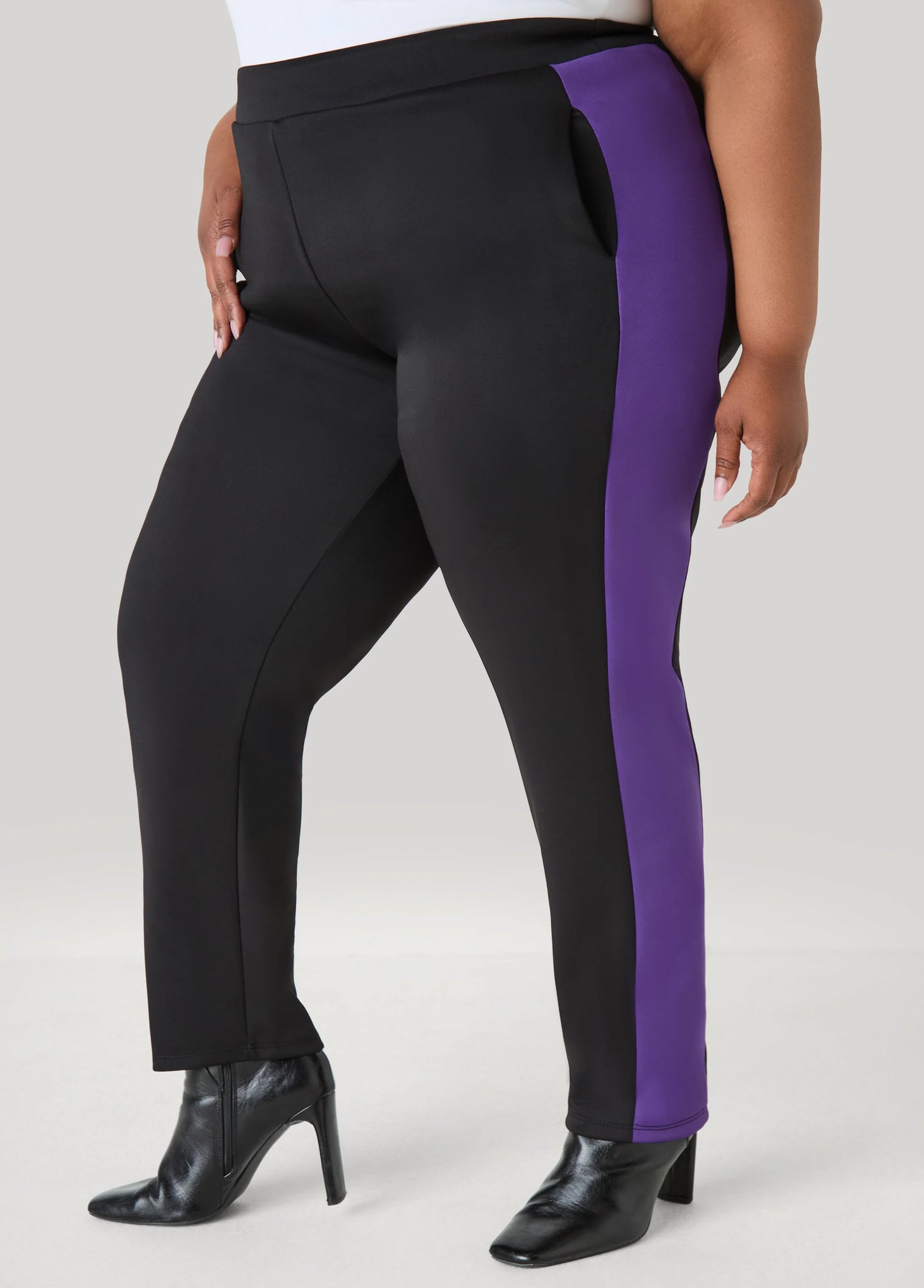 Two Tone Pull On Track Pants