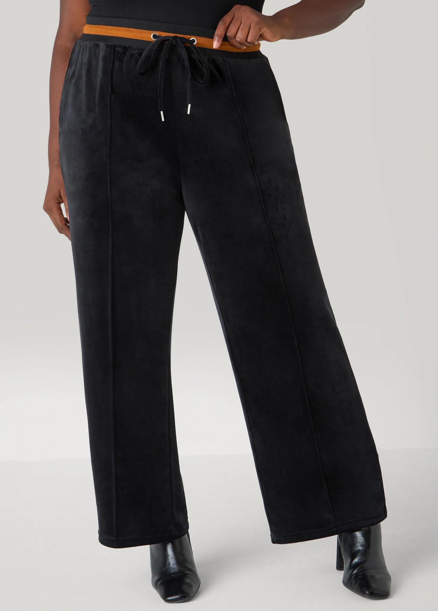 Stripe Trimmed Velour Pants