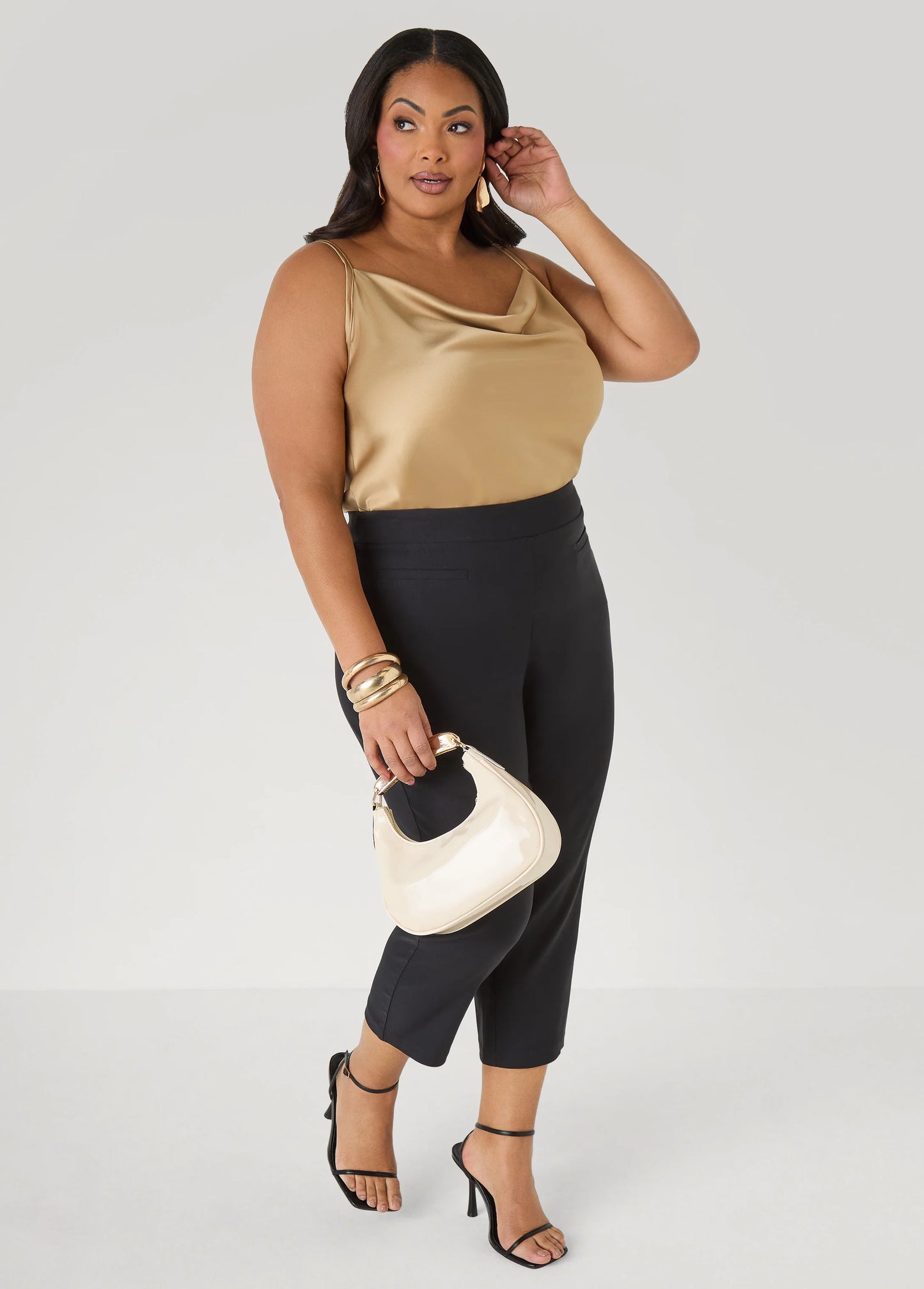 Chain Trimmed Satin Cami