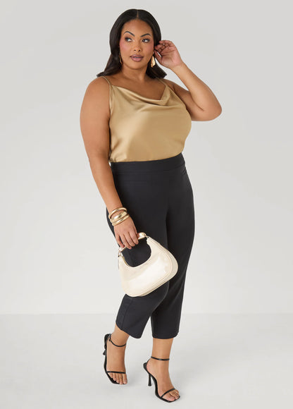 Chain Trimmed Satin Cami