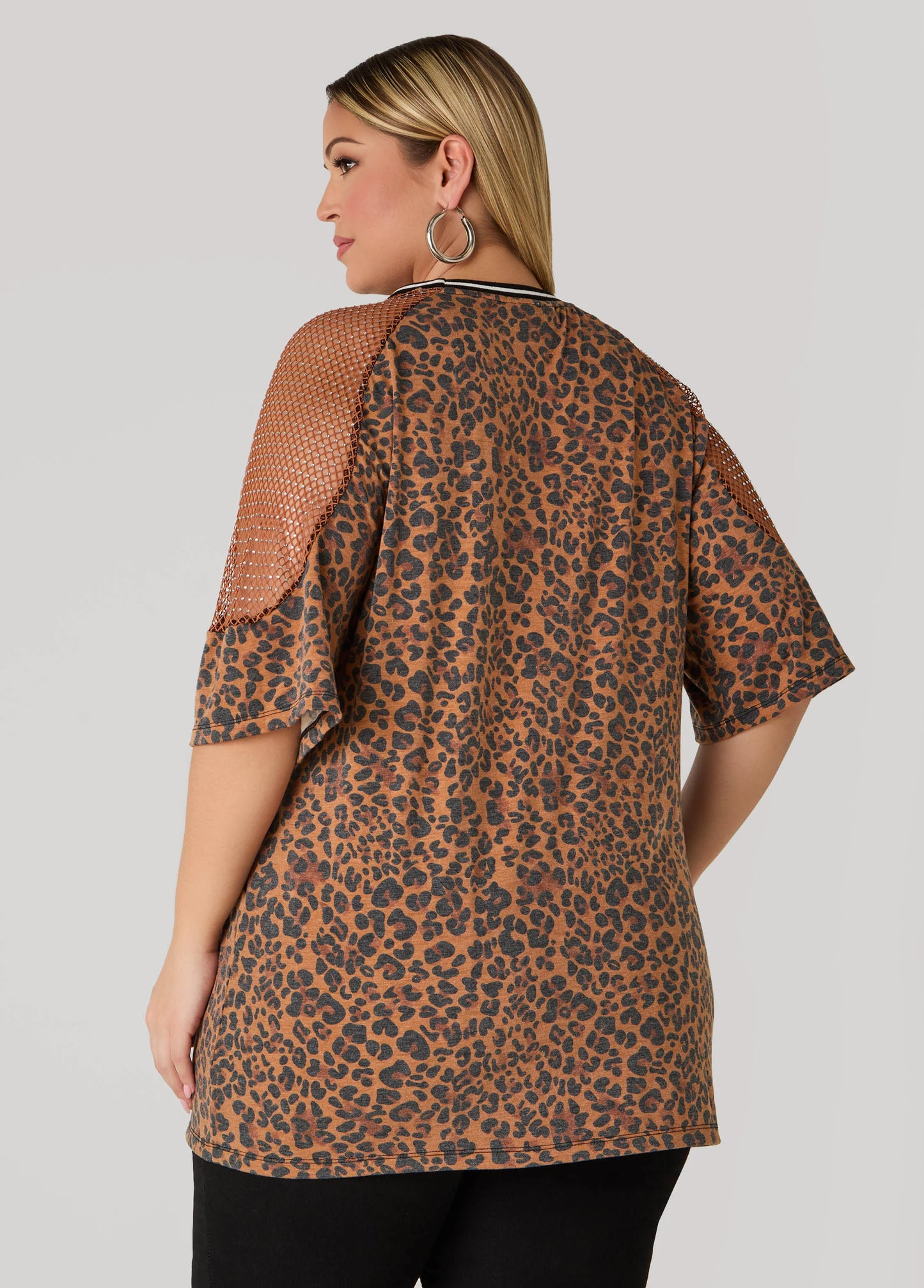 Embellished Leopard Jersey Tee
