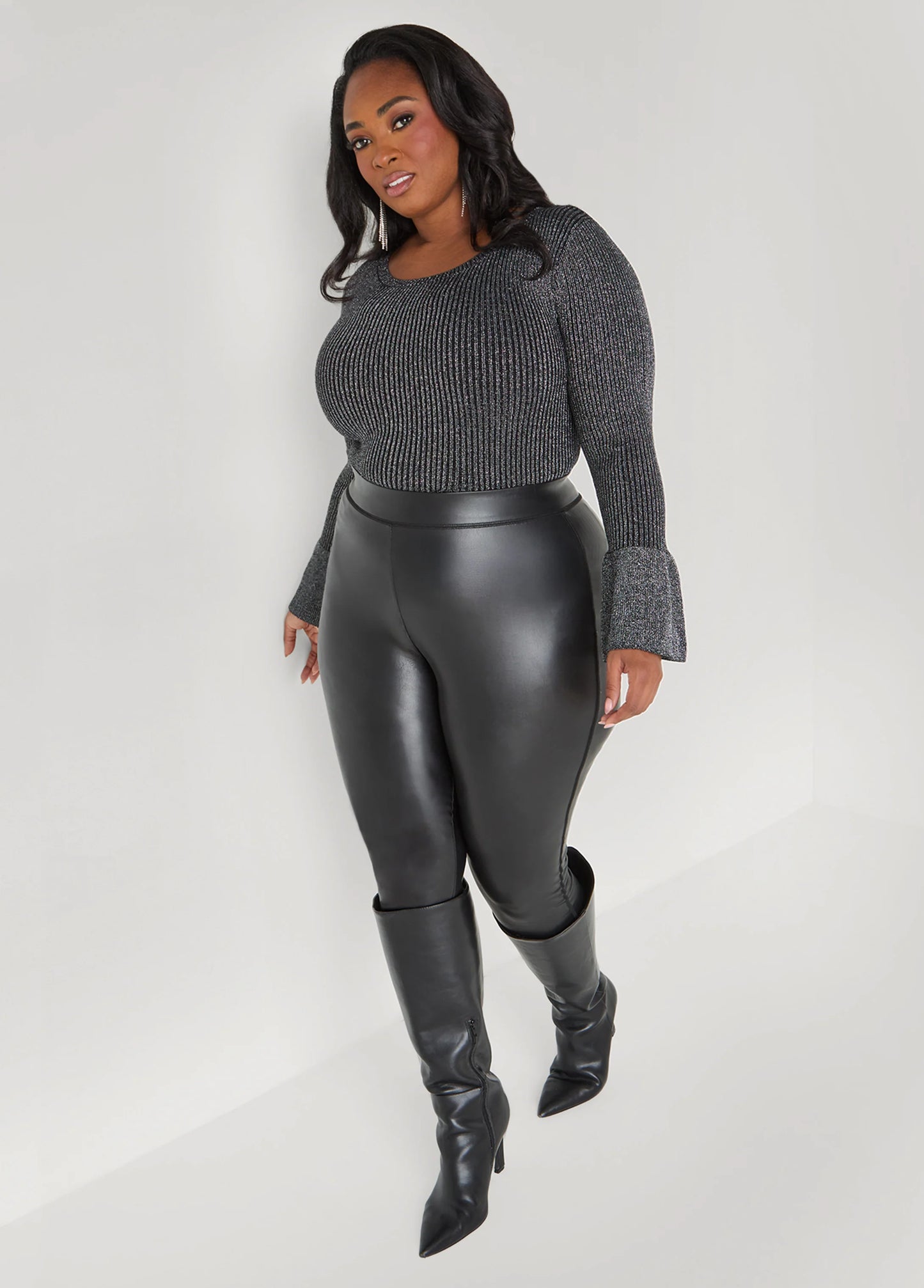 Lurex™ Bell Sleeve Sweater
