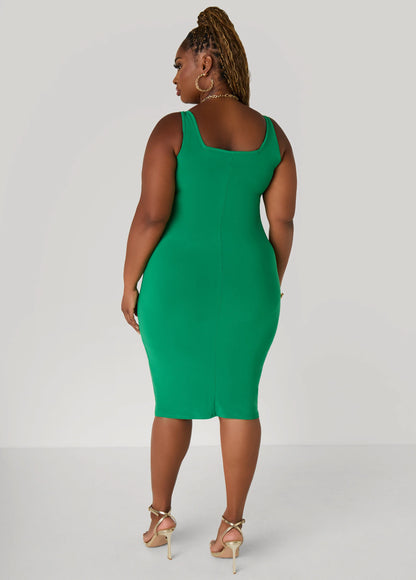 Square Neck Midi Tank Dress