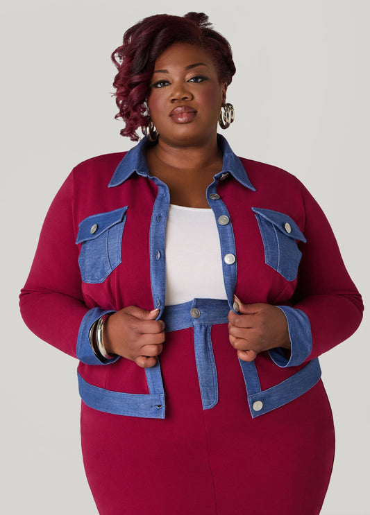 Denim Panel Jacket