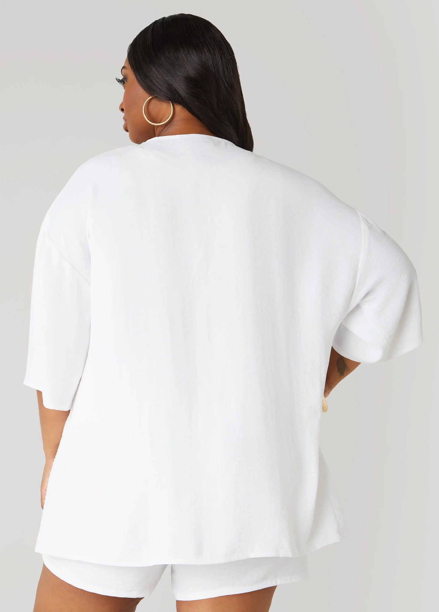 Textured Open Front Jacket