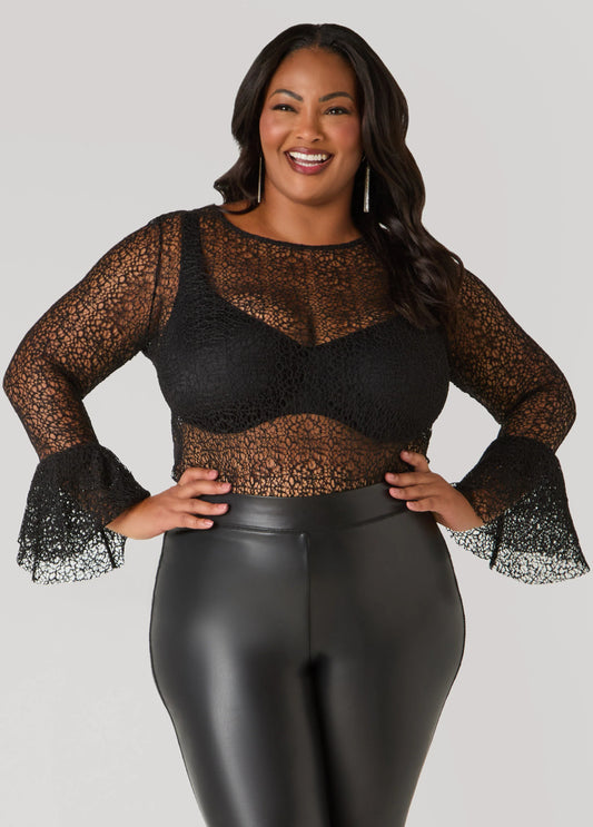 Corded Open Knit Top