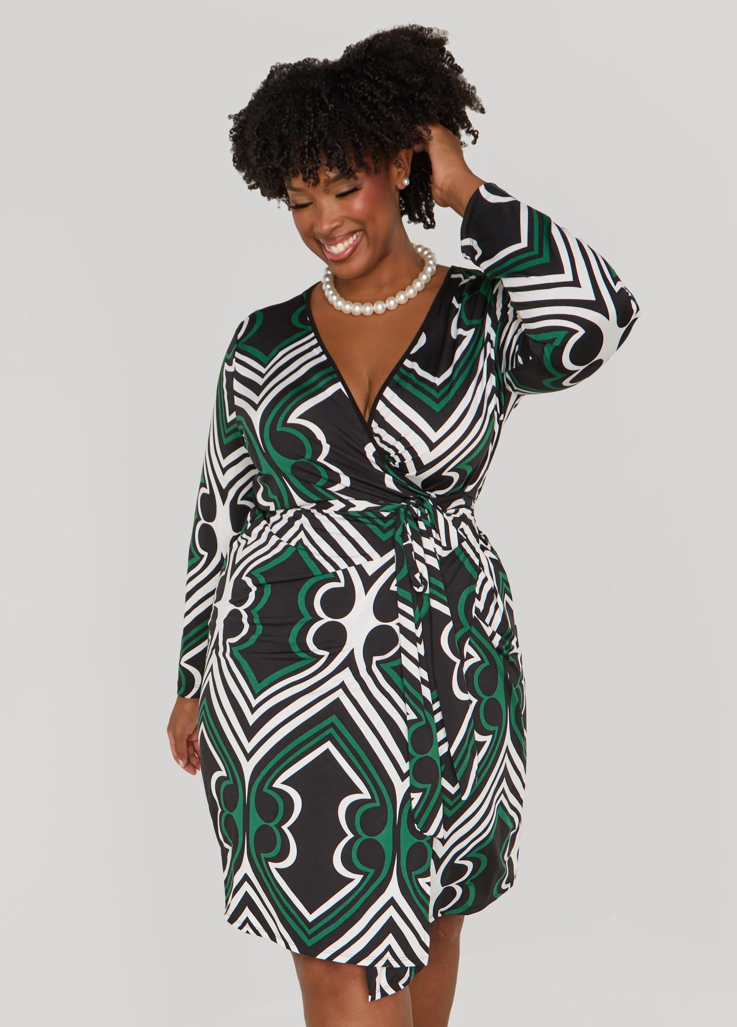 Printed Wrap Dress