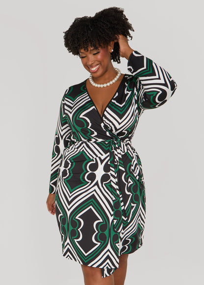 Printed Wrap Dress