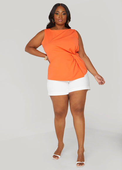 Knotted Split Front Top
