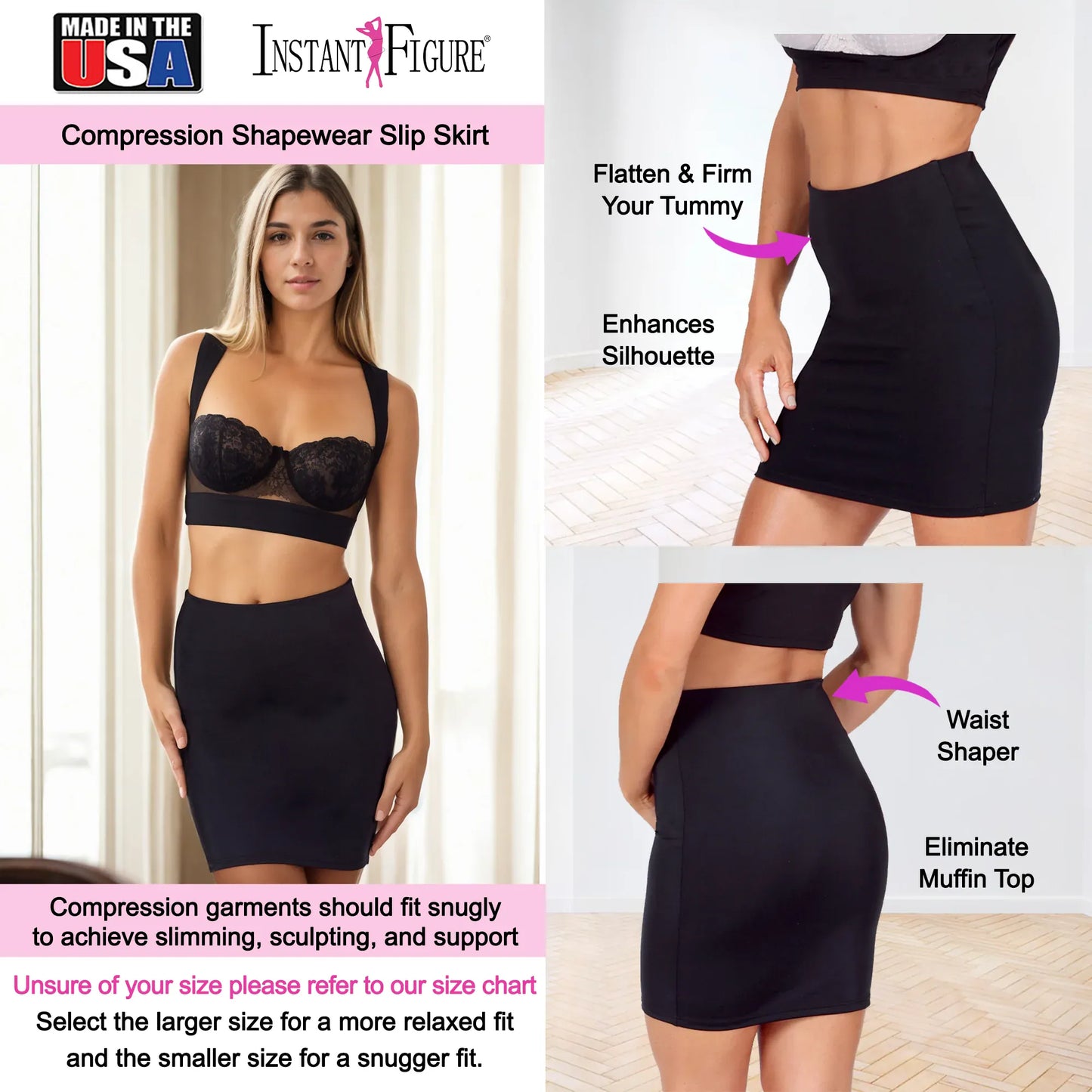 InstantFigure Shapewear Slip Skirt
