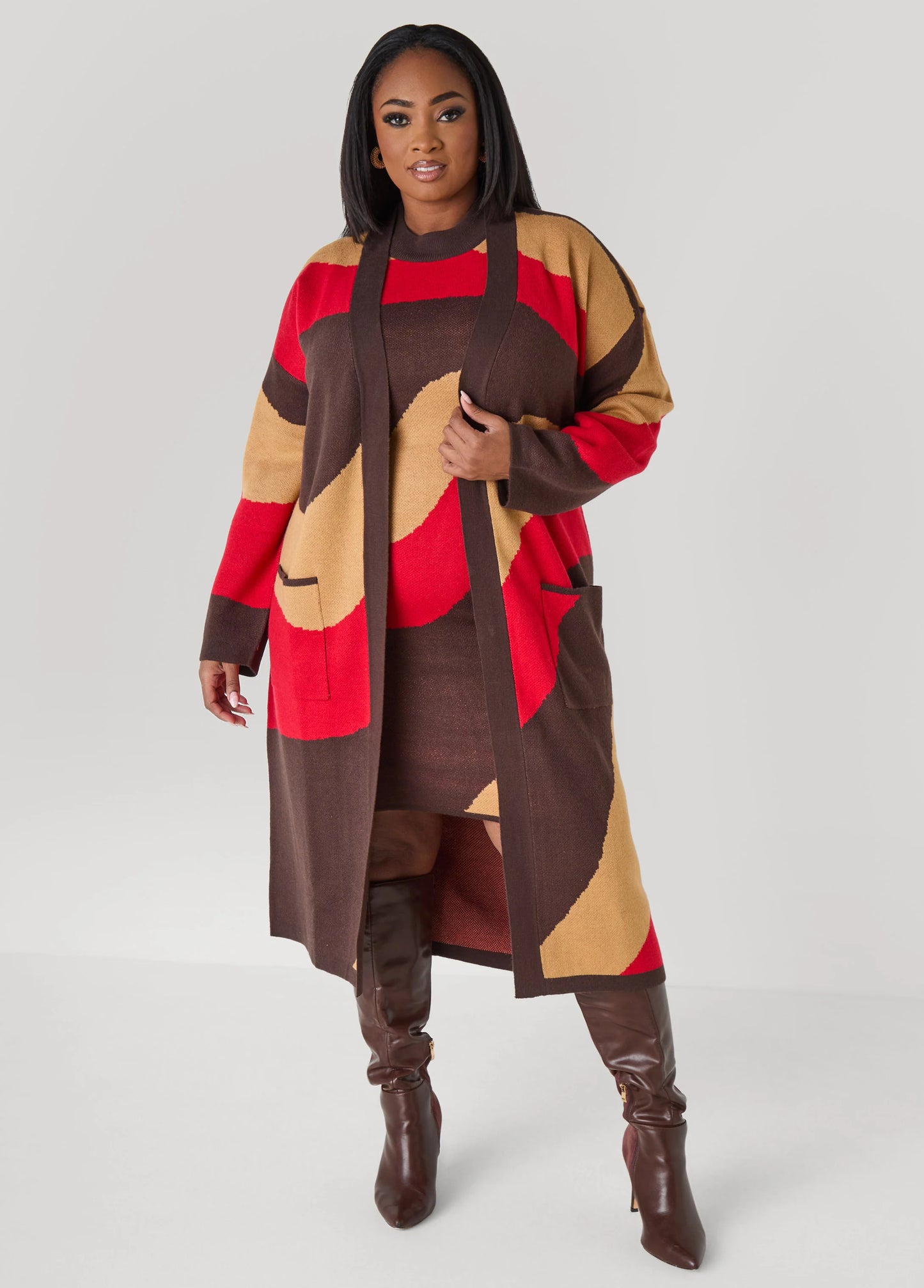 Colorblock Sweater Dress